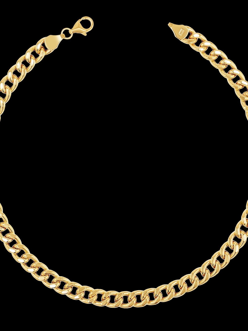 Gold Curb Chain Bracelet — Women's Jewelry